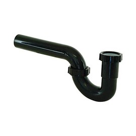 EZ-FLO 1-1/2 Inch P-Trap for Tubular Drain Applications, Black Polypropylene, 35314