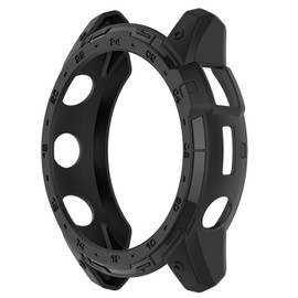 AWADUO Compatible with Garmin Tactix 7 Amoled TPU Protective Case Cover, Smartwatch Protective Case Cover Shell Soft and Durable Watch Accessories(Black)