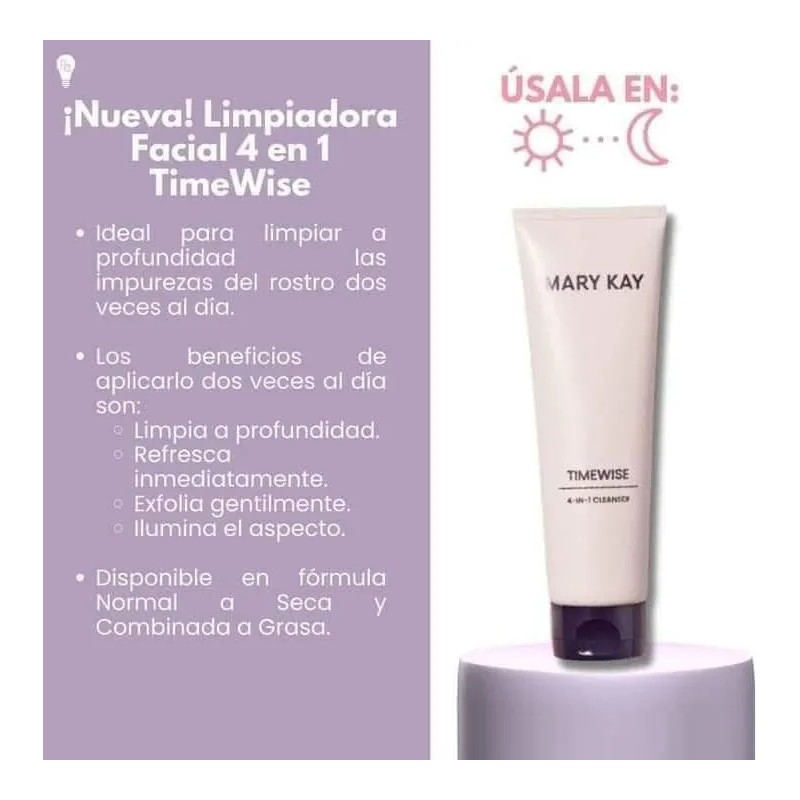 Set Limpiadora 4en1 + Humectante Con Antioxidantes Mary Kay