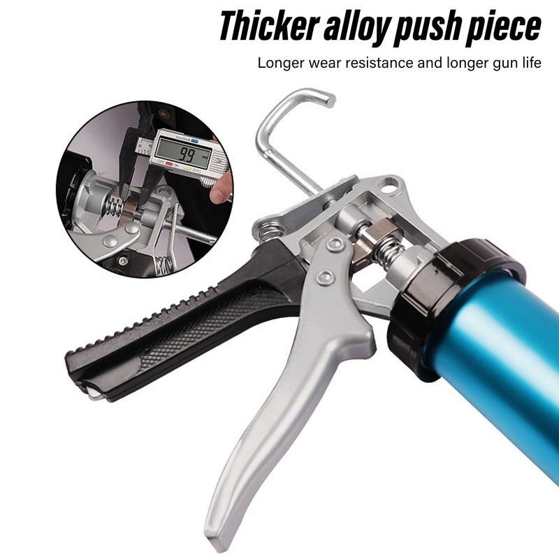 Professional Hand Caulking Gun Drip Free Aluminum Effort Saving Rotatable