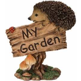 Vivid Arts My Garden Sign Hedgehog | Resin Home or Garden Decoration | MG-HHOG-F