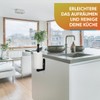 UPTROCK Kitchen Roll Holder - Black Stainless Steel Wall Mount