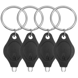 GOOMAND Key Chain Light, Mini LED Flashlight, 4 Pieces, Lightweight, Portable, Mini Light, Outdoors, Walks, Disaster Preparedness Light