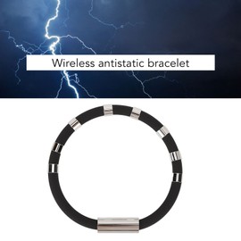 MUNEFE Anti Static Bracelet, Anti Static Wristband, Anion Bracelet Antistatic Band, Static Electricity Bracelet for Preventing Static Shocks During Winter Running (Black)