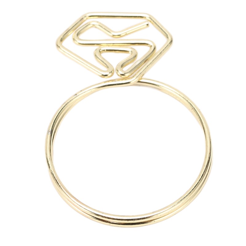 100Pcs Cute Paper Clips Ring Style Anti Slip Sturdy Electroplated