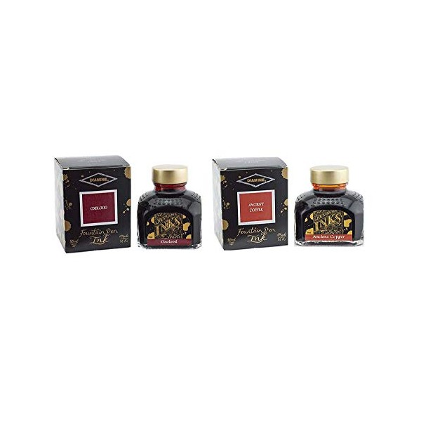 Diamine Fountain Pen Ink 80ml - Oxblood & Ancient Copper