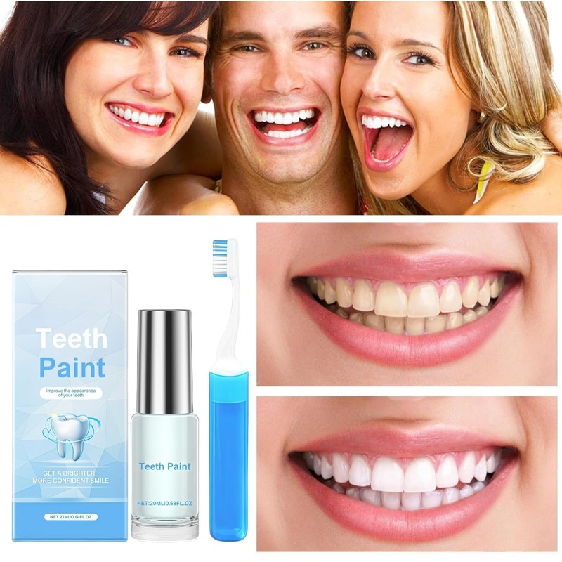 2PCS Teeth Whitening Paints,Tooth Polishing Paste,Whitening Toothpaste,Instant & Long-Lasting Results,Dual