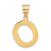 Real and Solid 14K Yellow Gold Polished Bubble Letter O