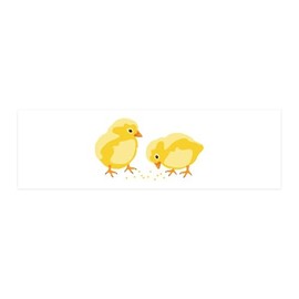 CafePress Baby Chicks Wall Decal 20x6 Wall Decal, Vinyl Peel, Reusable Cling