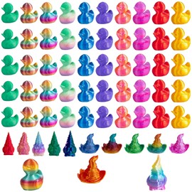 3D Printed Animals, 3D Printed Fidget Toy, 60 PCS 3D Printed Animal Fidget Toys with Mini Ducks Magic Hat Gnome, 3D Printed Toys for Desk Decor, Garden Decorations, Office Display and Photography