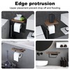 IURRDOP Toilet Paper Holder with Black Walnut Wood Shelf, Wall