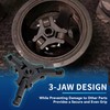 GEAROLL Harmonic Balancer Puller Installer Kit Set, Adjustable 3-Jaw Puller