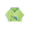Playshoes Boy's Kinder Frottee-Poncho, Badeponcho Schildkröte mit Kapuze Bathrobe, Green