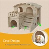 JOURINE 2 Packs Wooden House for Tiny Hamster Waterproof Design
