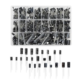ZUDKSUY 630PCS Metal Electrolytic Capacitors Assorted Assortment Kit Range 0.1uF－1000uF 24Value