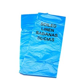 MediChoice Hospital Linen Bag, w/ Reinforced Seams, Imprinted, Bi-lingual, 20-30 Gallon, 30x43 Inch, 1.0 mil, Blue, 131443TXOR01 (Case of 200)