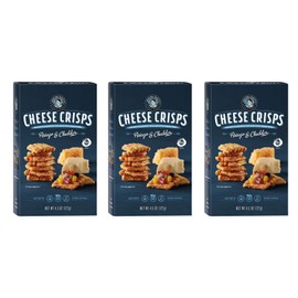 John Wm. Macy - Asiago & Cheddar CheeseCrisps - Hand Crafted, Non GMO, and Nothing Artificial - Made with Real Cheese - 4.5 oz. Cartons - 3 Pack