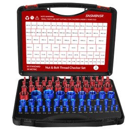 76Pcs Thread Checker, Nut and Bolt Thread Checker 38 Standard and 38 Metric Set, Thread Gauge Suitable for Nut or Bolt Size Finder in Narrow and Tricky Areas