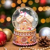 Gisela Graham Gingerbread House Man Musical Christmas Snow Globe Dome