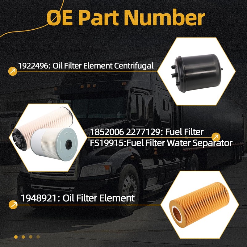 JAVOUKA Filter Maintenance Service Kit, Fits for Paccar MX-13 MX13