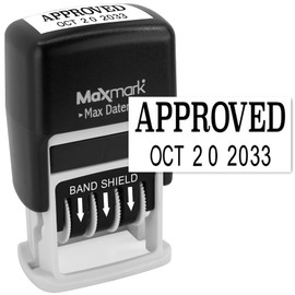 maxmark Max Dater SELF-INKING Frase sello de fecha – Black Ink, Negro
