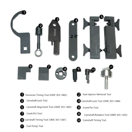 Camshaft Alignment Tool Kit for Land Rover Jaguar Discovry 4 Rang Rover Sport V8 5.0 L V6 3.0L Engine Timing Tool with Fuel Pump/Injector Tool Whole Set