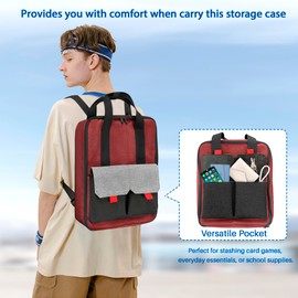 KISLANE Ultimate Toy Cars Storage, Versatile Dual Compartment Toy Cars Case with 4 Storage Pages, Holds 108 Cars - Perfect Toy Cars Carrying Case and Matchbox Cars Storage Case(Bag Only,Red)