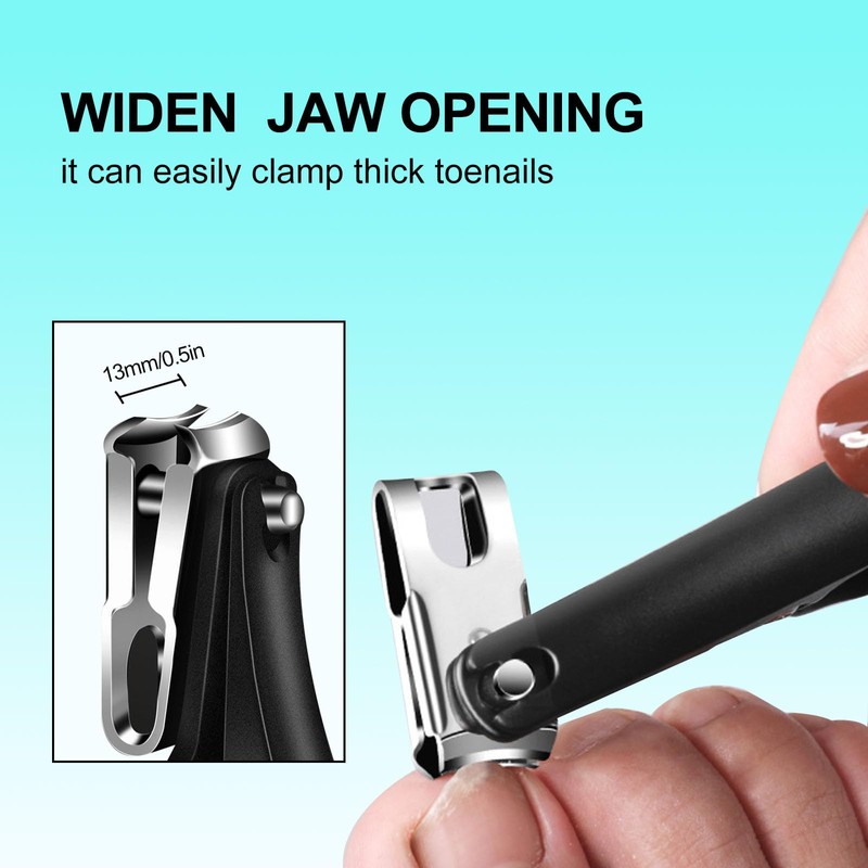 Toe Nail Clippers for Thick Nails - 360° Rotating Long