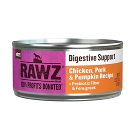 Rawz Digestive Support CAT Food 5.5 Ounce Cans, 24 Pack (Chicken/Pork/Pumpkin)