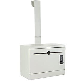 Over-the-Door Steel Box - Specimen Containers, Payment Drop box, Key Drop Off Box, Night Drop Box - Height Adjustable Range of 6.5'', Removable Hinge for Optional Wall Mount