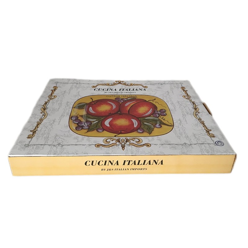 Classic Cucina Italiana Ceramic Rectangular Serving Tray Fruit Honey Design