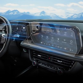 WEIPIN For 2025 Tahoe (LT/RST/Z71/Premier/High Country) Screen Protector 17.7 Inch Nano Anti-Scratch Ultra-Tough Touchscreen *2 + 11 Inch Dashboard *2 Accessories - No More Scratch&Fingerprint