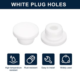 QUARKZMAN Pack of 6 White Plug Holes, T18 Waterproof Rubber Button Plug for 18 mm/0.71 Inch Hole