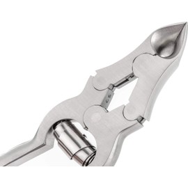 Remos Pedicure Tongs with Gear Ratio for Thick Nails, Two Tip Cutting Edge, Stainless Steel, Length 12 cm