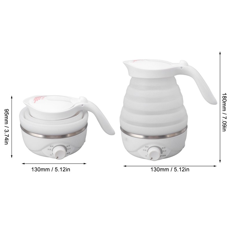 Travel Folding Electric Kettle Portable Silicone Foldable Collapsible Mini Household