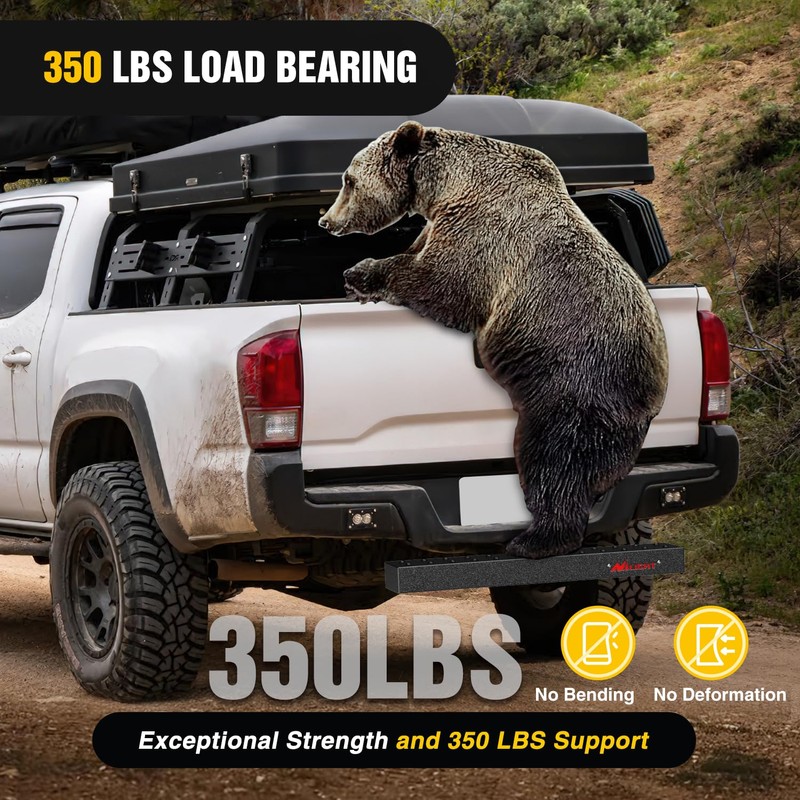 Nilight Hitch Step with 2" Hitch Receiver Rear Bumper Guard