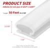 Fingwerk 50 Feet D-Shape Rubber Weather Stripping Door Seal Strip,