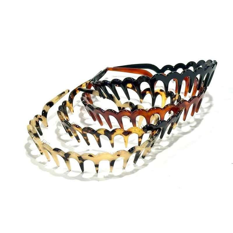 Ficcare Ella Headband Italian Acetate Hair Accessories in Tortoise color
