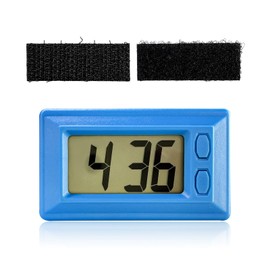 Yourkar Car Dashboard Digital Clock, Portable Automotive Electronic Clock with Clear LCD Display, Mini Digital Calendar Clock for Car Truck Home Desk Office, Car Accessories (Blue)