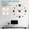 3D DIY Luminous Dial Drill-free Acrylic Frameless Silent Wall Clock