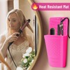 RWSEFK Heat Resistant Silicone Mat for Hair Tools, Portable Pouch