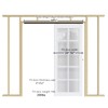 EaseLife 6FT/72in Sliding Pocket Door Hardware Kit Black, Commercial Grade,