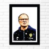 LEEDS United - Marcelo BIELSA Framed Illustration Print Poster