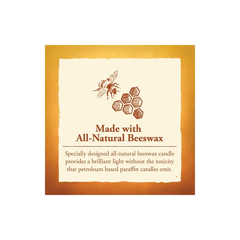 Candle by the Hour 50-Hour Beehive Candle, Eco-friendly Natural Beeswax