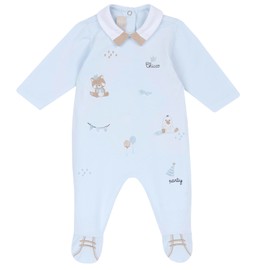 Chicco, Baby Romper with Comfortable Button Placket, Soft Cotton, Machine Washable, Baby Clothes 0-24 Months, Designed in Italy, Light Blue (3)