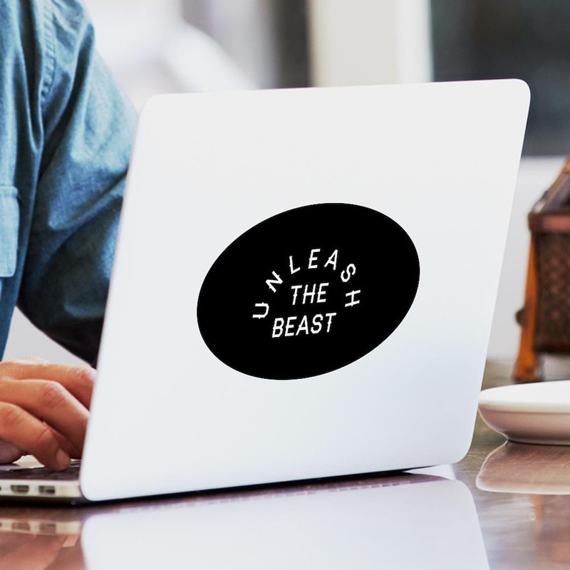 CafePress Unleash The Beast Oval Car Bumper Sticker