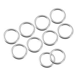METALLIXITY 304 Stainless Steel O Rings (25mm OD, 3mm Thick) Pack of 10 Welded Round Ring - Hanging Items