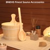 BNEHS Sauna Bucket and Ladle, Sauna Accessories Made of Hand-Made