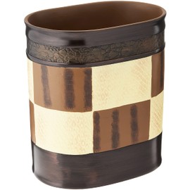 Popular Bath Waste Basket, Zambia Collection, Animal Print/Beige