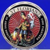 * St Florian Patron of Firefighter Challenge Coin with Fireman
